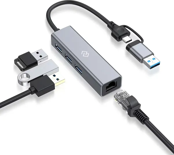 Док-станция для ноутбука Digma DHUB-LAN-4PORT