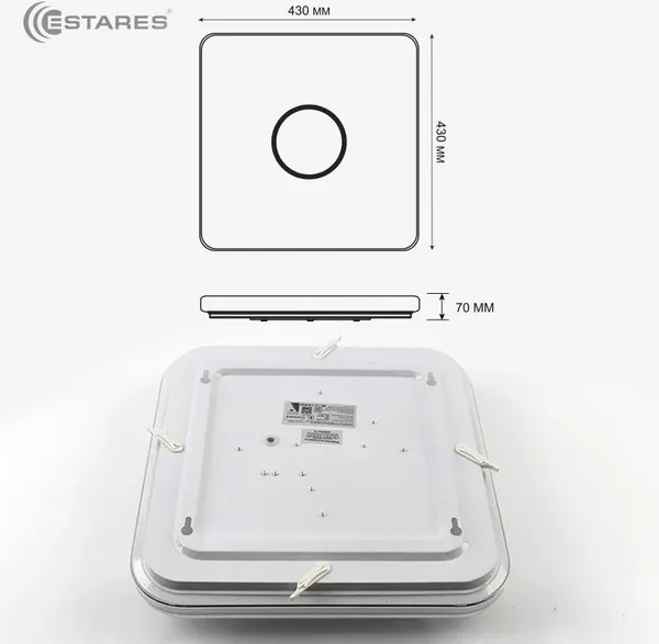 Люстра Estares RGB 80W S-APP-430-WHITE/WHITE-220-IP20