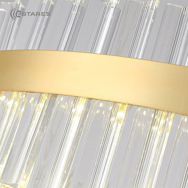 Люстра Estares Sofia 120W R-APP-550x1100-GOLD/CLEAR-220-IP20 (черный)