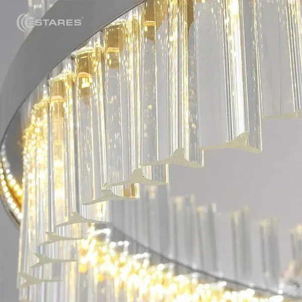 Люстра Estares Sofia 120W R-APP-550x1100-CHROME/CLEAR-220-IP20 (черный)