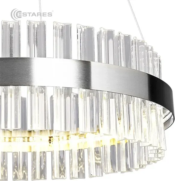 Люстра Estares Sofia 120W R-APP-550x1100-CHROME/CLEAR-220-IP20 (черный)