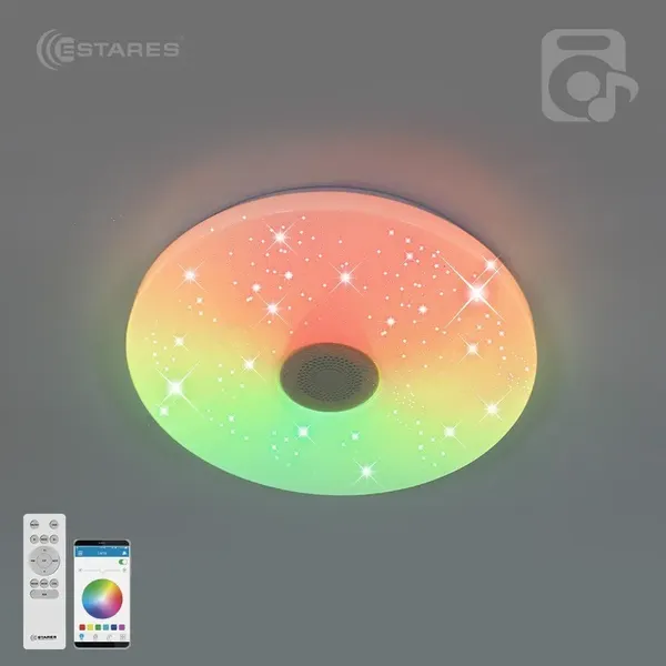 Люстра Estares RGB 40W R-APP-330-WHITE/WHITE-220-IP20 - фото