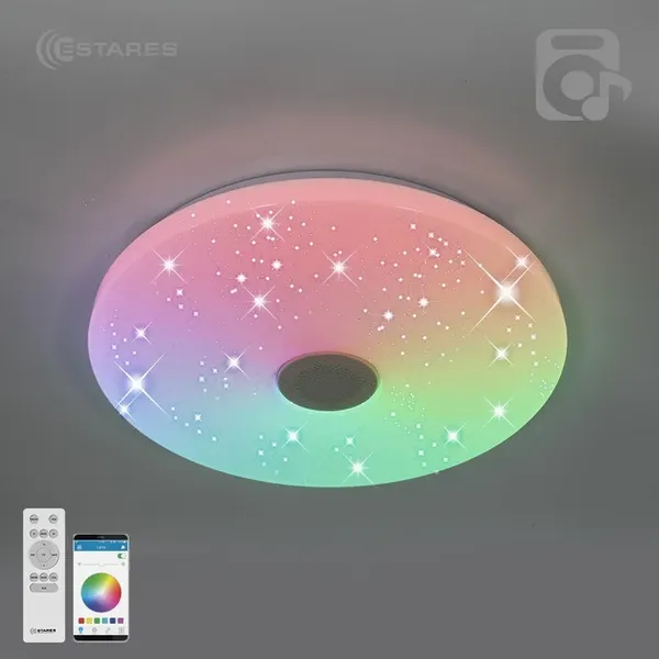 Люстра Estares RGB 60W R-APP-390-WHITE/WHITE-220-IP20 - фото