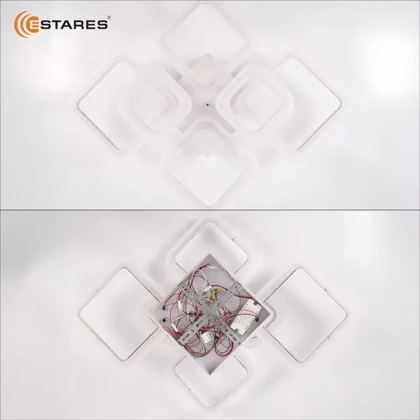 Люстра Estares Oval 90W 6S-RC-810x600x175-WHITE/WHITE-220-IP20