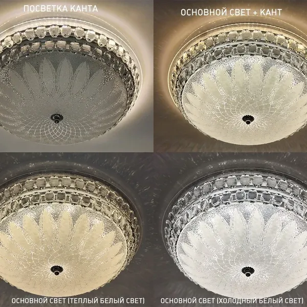 Потолочный светильник Estares Sahara Chrome 72W R-510-WHITE-220-IP20