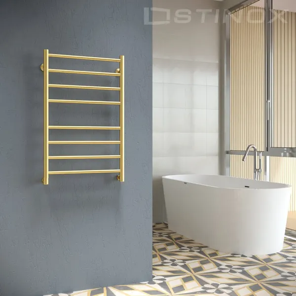 Полотенцесушитель водяной Stinox Toscana 50x80 / tos80zs (золото сатин)
