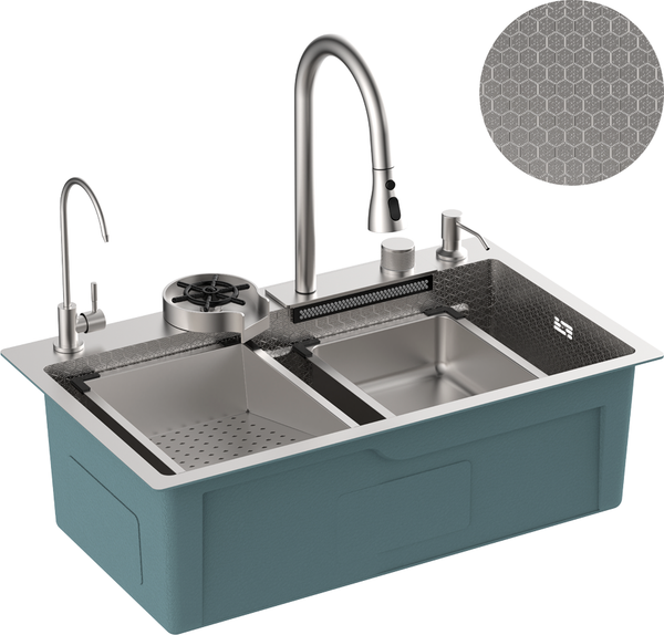 Мойка кухонная со смесителем Diadonna DS7545-1 - фото