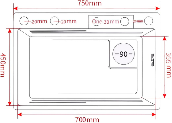 Мойка кухонная со смесителем Diadonna DS7545B-1