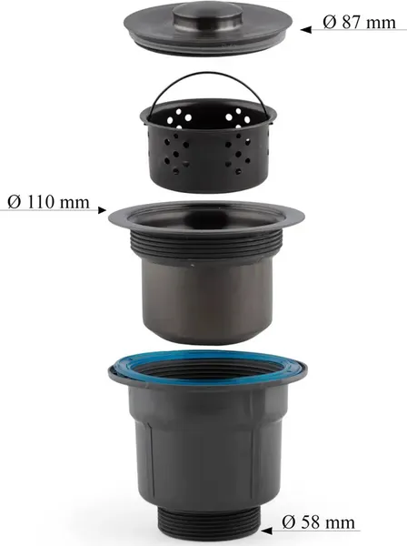 Мойка кухонная Diadonna S5050B-1