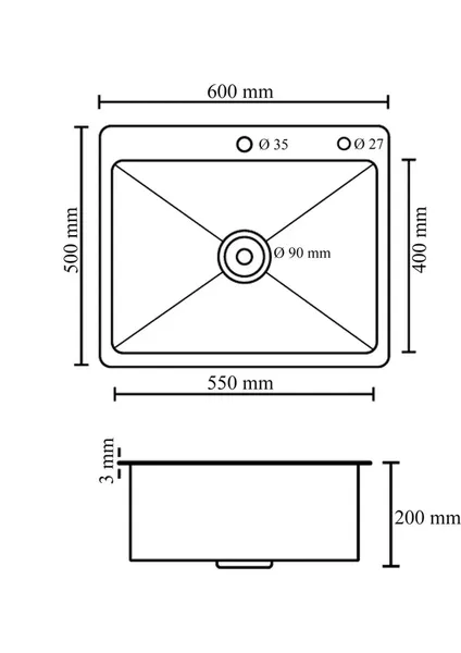 Мойка кухонная Diadonna S6050-1