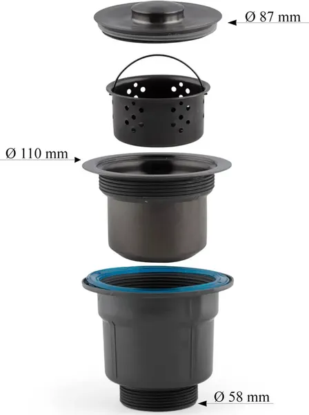 Мойка кухонная Diadonna S6050B-1