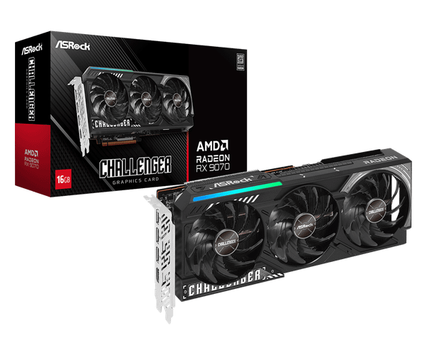 Видеокарта AsRock Radeon RX 9070 16Gb (RX9070 CL 16G)