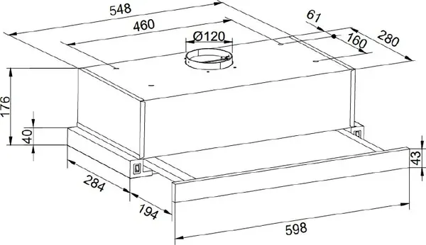 Вытяжка телескопическая ZORG Slim 1030 60 M
