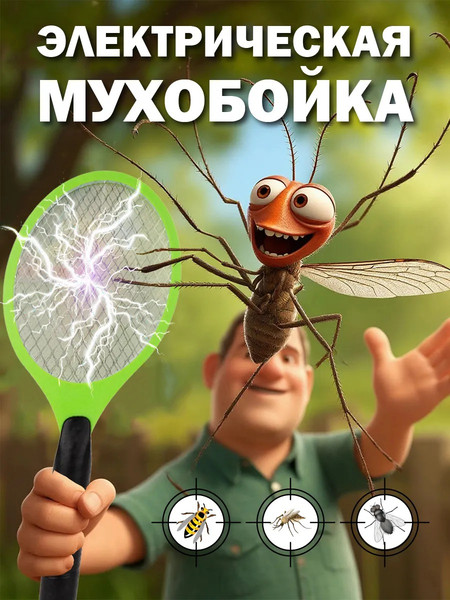Мухобойка Garden Show Ракетка электрическая