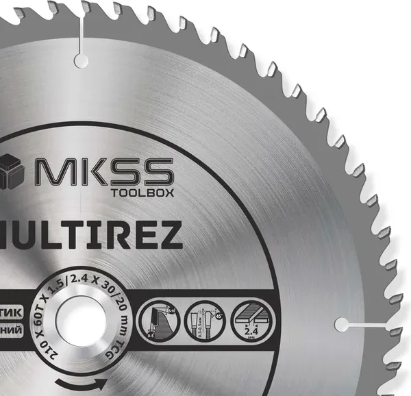 Пильный диск MKSS 210х60Тх1.5/2.4х30/20мм / MU21006030