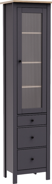 Шкаф-пенал с витриной Mio Tesoro Сага 50 Мору / 2.08.16.240.15 - фото