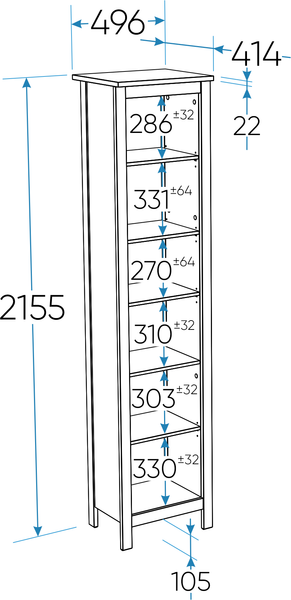 Стеллаж Mio Tesoro Сага 50 / 2.08.07.100.20