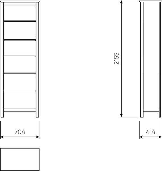 Стеллаж Mio Tesoro Сага 70 / 2.08.07.110.20