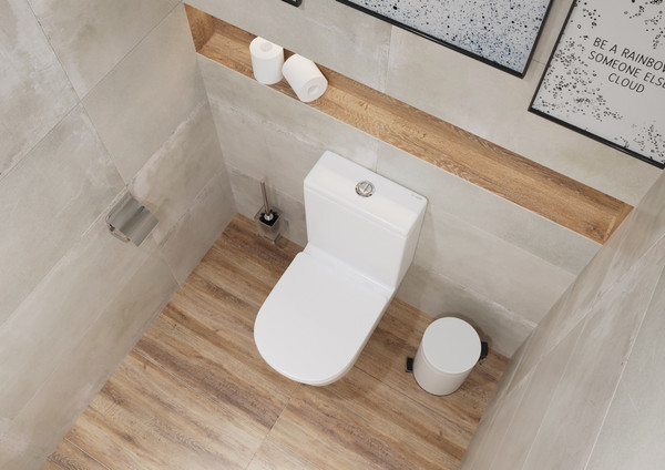 Унитаз напольный Lauter W76 P-TRAP 21122761 + гигиенический душ Mist 21TZ222MB