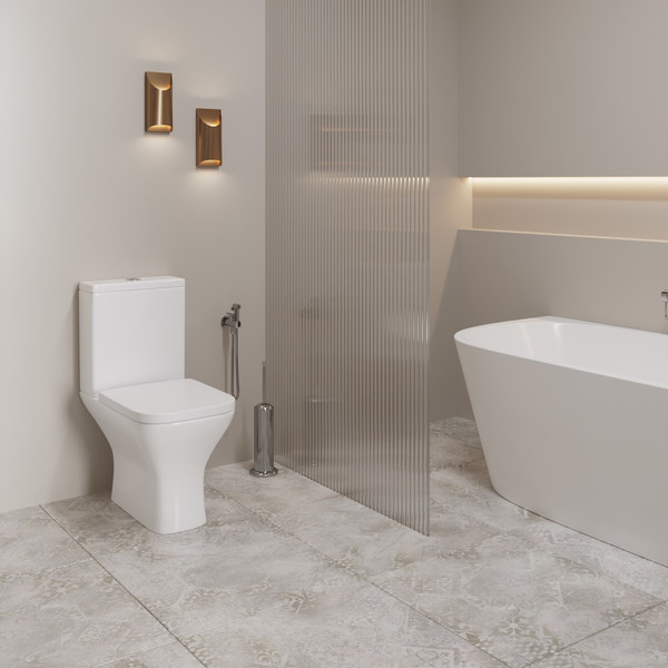 Унитаз напольный Lauter W214 2110214 + гигиенический душ Rainix 21LT7714GL