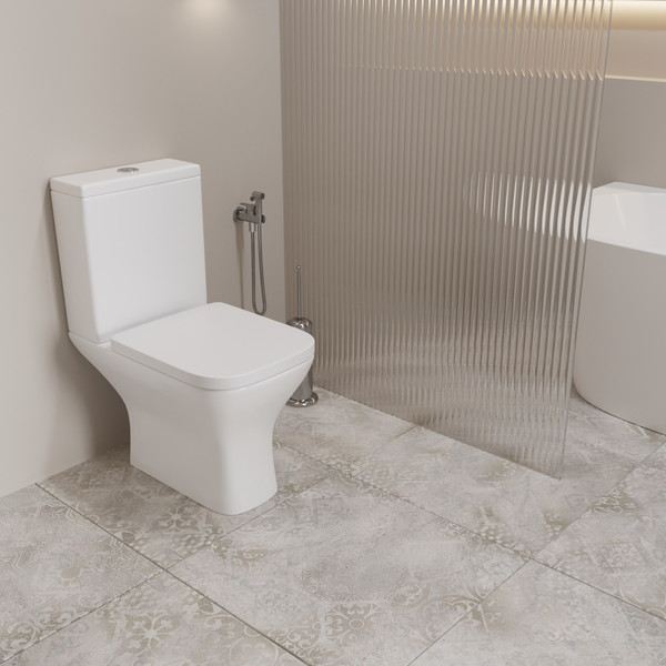 Унитаз напольный Lauter W214 2110214 + гигиенический душ Rainix 21LT7714GL