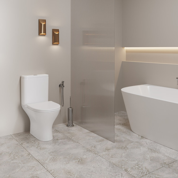 Унитаз напольный Lauter W224 2110224 + гигиенический душ Sano 21LT1294GL