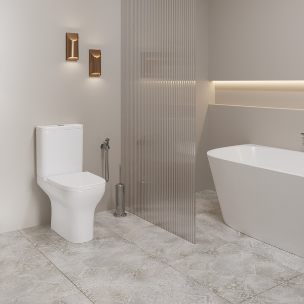 Унитаз напольный Lauter W236 2110236 + гигиенический душ Glow 21LT0223MW