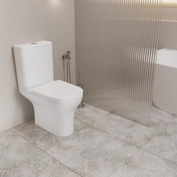 Унитаз напольный Lauter W236 2110236 + гигиенический душ Glow 21LT0223MW