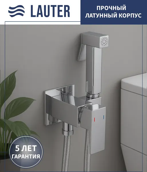 Унитаз напольный Lauter Rimless 21D2202 + гигиенический душ Rinse 21GN4051CH