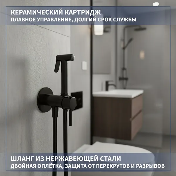 Унитаз напольный Lauter Rimless 21D2202 + гигиенический душ Tera 21GN9012BM