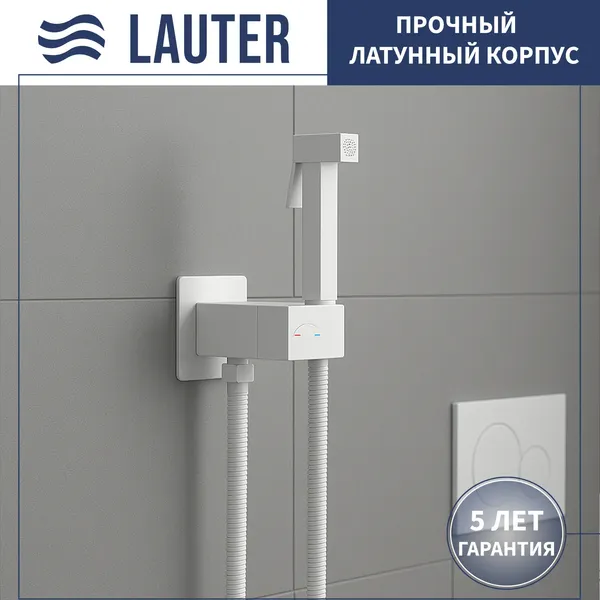 Унитаз напольный Lauter Rimless 21D2202 + гигиенический душ Rainix 21LT7713MW