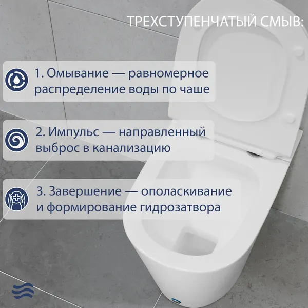 Унитаз приставной Lauter Purity 218116 + гигиенический душ Sleek 21LT9505CH