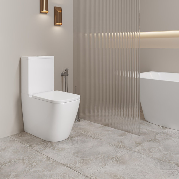 Унитаз напольный Lauter Vortex 2110012VF + гигиенический душ Rainix 21LT7714GL