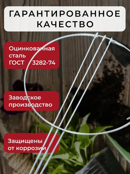 Опора для растений ARTELIKA Удлинённые для цветов и кустов 30х60см