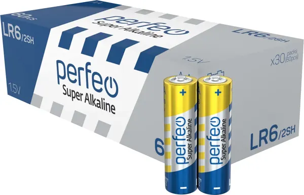 Комплект батареек Perfeo Super Alkaline PF LR6/2SH - фото