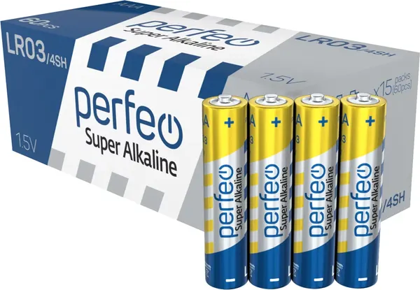 Комплект батареек Perfeo Super Alkaline PF LR03/4SH - фото