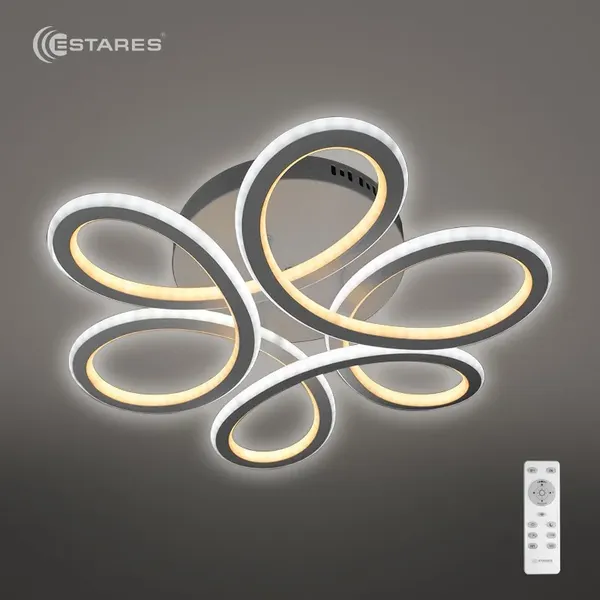 Потолочный светильник Estares Volna Slim Double 85W 3R-500/150-WHITE/OPAL-220-IP20 - фото