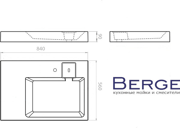 Умывальник Berge BRS-8055 Lux