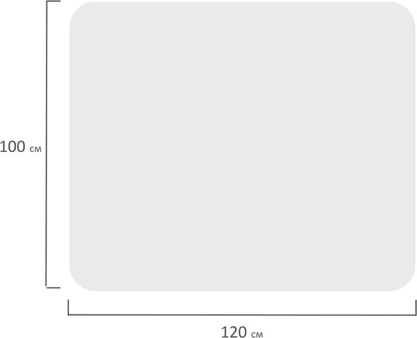 Коврик защитный Brabix 100x120 / 701979