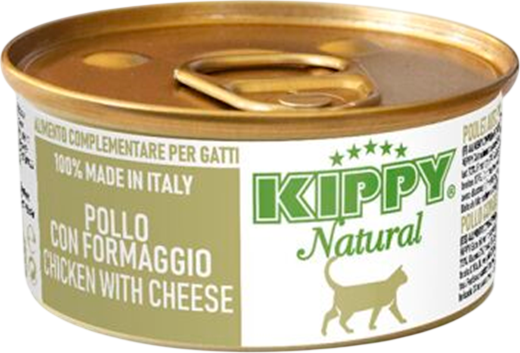 Влажный корм для кошек Kippy Natural для всех пород с курицей сыром - фото