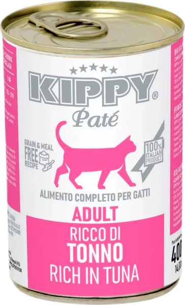 Влажный корм для кошек Kippy Cat Паштет беззерновой для всех пород с тунцом - фото