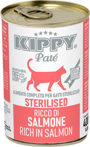 Влажный корм для кошек Kippy Беззерновой для стерилизованных с лососем - фото