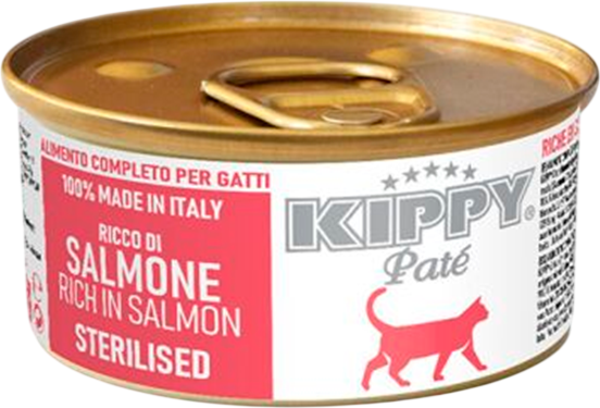 Влажный корм для кошек Kippy Беззерновой для стерилизованных с лососем - фото