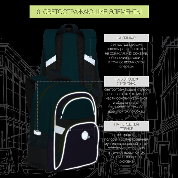 Школьный рюкзак Grizzly RG-167-2