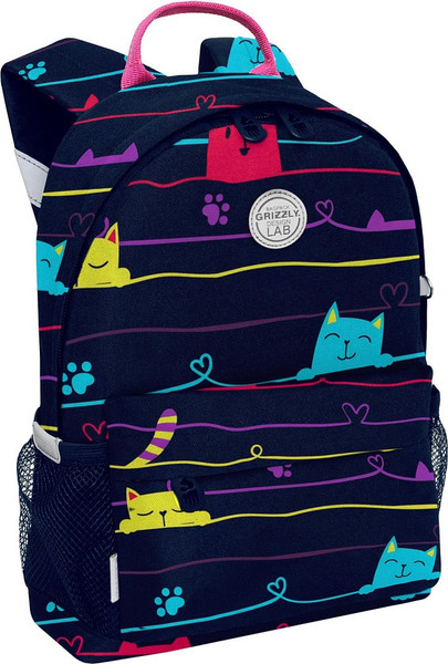 Детский рюкзак Grizzly Кошечки на синем / RK-678-1 - фото
