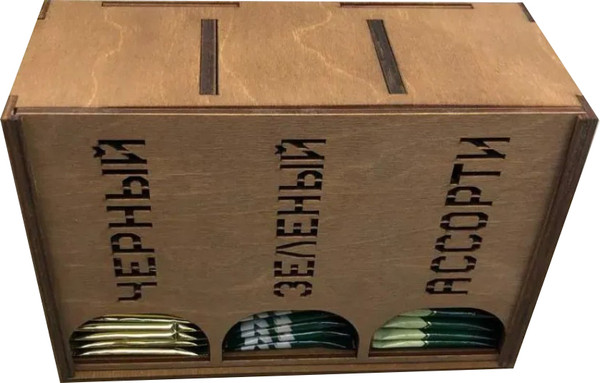 Органайзер для чайных пакетиков ОМурМебель Ассорти Вертикальный с резкой - фото