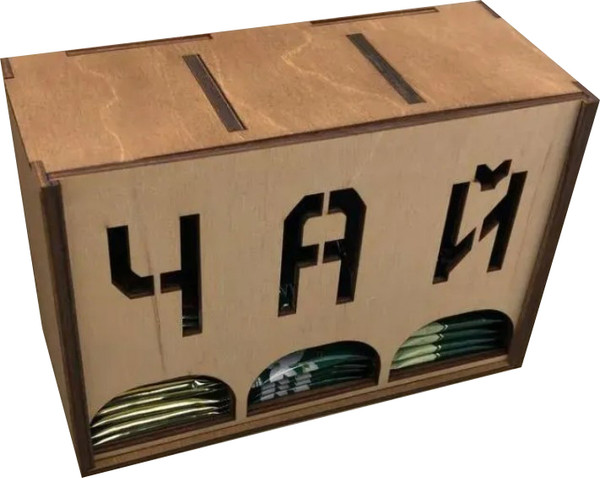 Органайзер для чайных пакетиков ОМурМебель Чай Вертикальный с резкой - фото