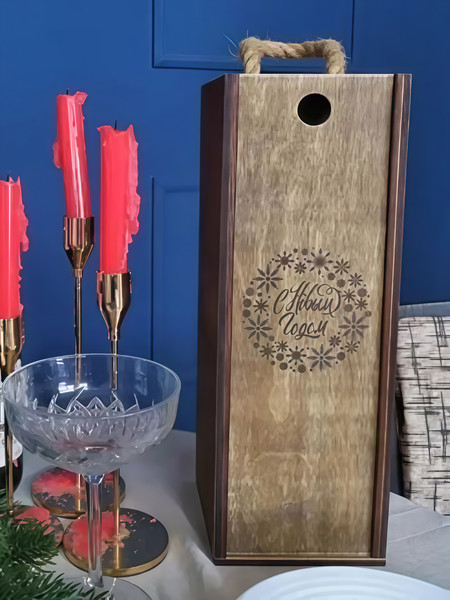 Емкость для хранения ОМурМебель С Новым годом для шампанского