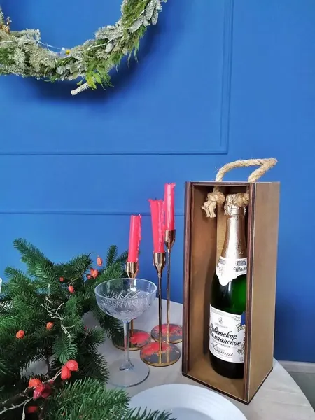 Емкость для хранения ОМурМебель С Новым годом для шампанского