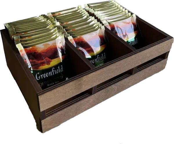 Емкость для хранения ОМурМебель рейки на три отделения - фото